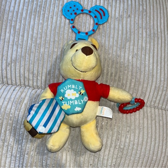 Disney Winnie the Pooh Bear Baby Activity Stroller Baby Toy Crinkle rumble tummy - Picture 1 of 6